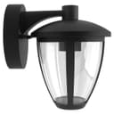 Outdoor Downward Wall Light Black Lantern Clear Diffuser IP44 ZLC381