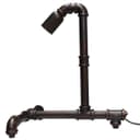 Vintage Industrial Rustic Copper Water Pipe Style Bedside Table Desk Lamp