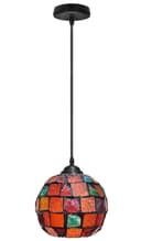 Vintage Hanging Stained Glass Ceiling Light Shade Pendant Mosaic Style Multi Colour 