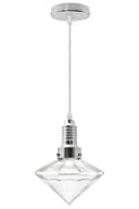 Retro Glass Diamond Shape Chrome Ceiling Pendant Light M0184