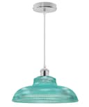 Retro Vintage Blue Glass Ceiling Pendant Light M0216