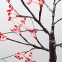 LED Indoor Christmas Brown Colour with Snow and Red Fruit 60cm Mains And Battery Operated TREE05