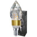2 Pack 2W LED Crystal Candle Bulb 3000K Warm White E14