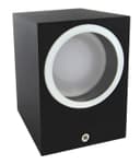 Black Finish Stainless Steel Mini Cube Single Outdoor Wall Light ZLC064B