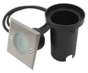 5w LED Outdoor Ground Walkover Light Square Cool White Brushed Chrome Finish GL03CW