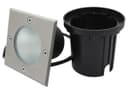 10w LED Outdoor Ground Walkover Light Square Cool White Brushed Chrome Finish GL04CW 
