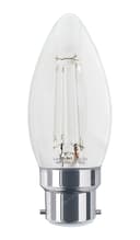 Ambient Vintage 4w LED Blue Candle Light Bulb B22 Bayonet Clear Glass 