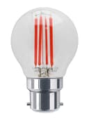 Ambient Fireglow 4w LED Golf Ball Red Light Bulb B22 Bayonet Clear Glass