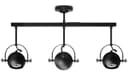 3 Way Ceiling Spot Light Adjustable Eyeball GU10 Black Metal Finish