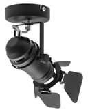 4w Black Industrial Flush Mount Single Adjustable Ceiling Or Wall Spotlight 