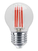 Ambient Fireglow 4w LED Golf Ball Red Light Bulb E27 Clear Glass