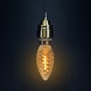 1w LED Twisted Candle B22 Vintage Filament Light Bulb Smoke Glass