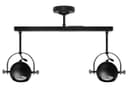 Black Adjustable Retro Industrial Ceiling Spot Light Double Eyeball 