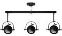 3 Way Ceiling Spot Light Adjustable Eyeball GU10 Black Metal Finish