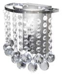 Modern Polished Chrome Crystal Droplet Chandelier Candle Wall Light Decor Lamp 