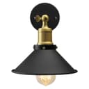 Modern Vintage Industrial Antique Brass Black Scone Wall Light Lamp Shade WD025