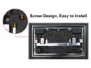 Antique Brass USB Double Wall Plug Socket 2 Gang 13A with 2 USB Charger Port Outlets Socket Plate BE776KME