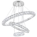 Modern Round Chandelier LED Ring Pendant Ceiling Light Cool White M0172