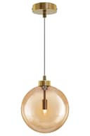 Modern Vintage Ceiling Smoked Gold Globe Pendant Light M0212