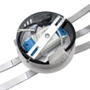 Modern LED Ceiling Chrome 3 Strip Light Warm White 20W Semi Flush H3015