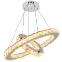 LED Modern Round Ceiling Chandelier Double Ring Warm White H3042