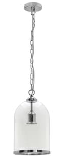 Chrome Vintage Ceiling Pendant Light Glass Lamp Shade Bell Chain Lantern H3070