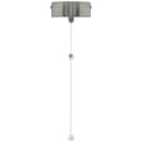 Metal Ceiling Pull Cord Light Switch 1Way 6A Brushed Chrome PU02