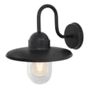 Traditional Outdoor Wall Light Down Lantern Black with Glass Diffuser ZLC087