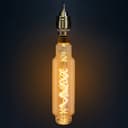 LED Light Bulb Vintage Tubular Spiral Filament Smoked Gold Glass 4W E27