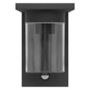 Outdoor PIR Wall Light Lantern Black Clear Lamp Shade ZLC384SEN with 4w LED Warm White