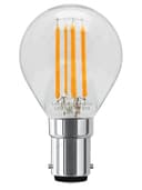 Filament Vintage 4w LED Golf Ball Light Bulb B15 Small Bayonet Clear Glass 