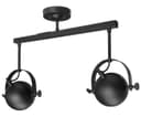 Black Adjustable Retro Industrial Ceiling Spot Light Double Eyeball 