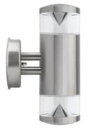 Modern Outdoor Wall Light Up Down Clear Diffuser Stainless Steel IP44 ZLC074