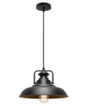 Vintage Black Metal Ceiling Lamp Shade 
