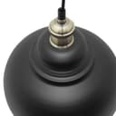 Retro Vintage Black Dome Pendant Light Shade Antique Brass Holder 