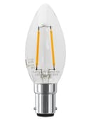 Filament Vintage 2w LED Candle Light Bulb B15 Small Bayonet Clear Glass 