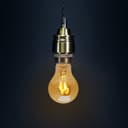 Retro Vintage LED 2w Edison Style Spiral Filament Bulb Smoked Gold Glass A60 B22 Bayonet