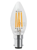 Filament Vintage 4w LED Candle Light Bulb B15 Small Bayonet Clear Glass 