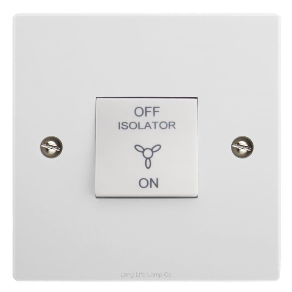 White Fan Isolator Switch 10A 3 Pole A311