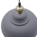 Vintage Ceiling Pendant Light Shade Grey Metal Brass Holder 