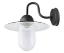 Traditional Outdoor Wall Light Down Lantern Black with Glass Diffuser ZLC087
