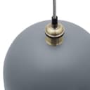Large Vintage Ceiling Pendant Light Shade Grey Finish Antique Brass Holder 