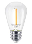 Pack of 2 LED Filament Light Bulb 1w E27 Edison Screw Warm White Decorative Festoon Lamp 