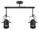 Retro Industrial 2 Way Black Ceiling Spotlight Bar Adjustable 
