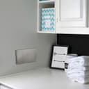 Modern Double Gloss Brush Chrome Wall Blanking Plate Scewless Finish N402DME