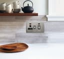 Cooker Switch 45AMP & 13AMP Plug Socket Brush Chrome N331DME 