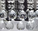 Modern Polished Chrome Crystal Droplet Chandelier Candle Wall Light Decor Lamp 