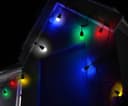 10 Bulb 10M Outdoor LED Festoon String Lights Coloured Bulbs IP64 240v Heavy Duty Highest Quality