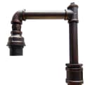 Vintage Industrial Water Pipe Table Lamp Copper Rustic Bedside Desk Lamp 