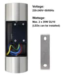 Stainless Steel Up Down Wall Light GU10 IP20 Double Wall Light ZLC034 